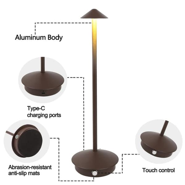 Bomclap Svamp Bordslampa Trådlös / Skrivbordslampa - LED-lampa Varmt ljus