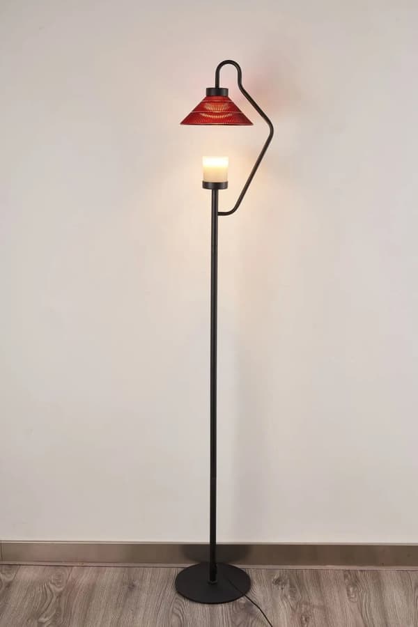 Golvlampa, energieffektiva LED-lampor, stilfull konformad skärm,C, Exklusive aromaterapi