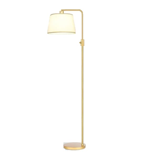 LED Dæmpbar Gulvlampe, Justerbart Hoved, 1000 Lumen,LED PÆRE, Gylden