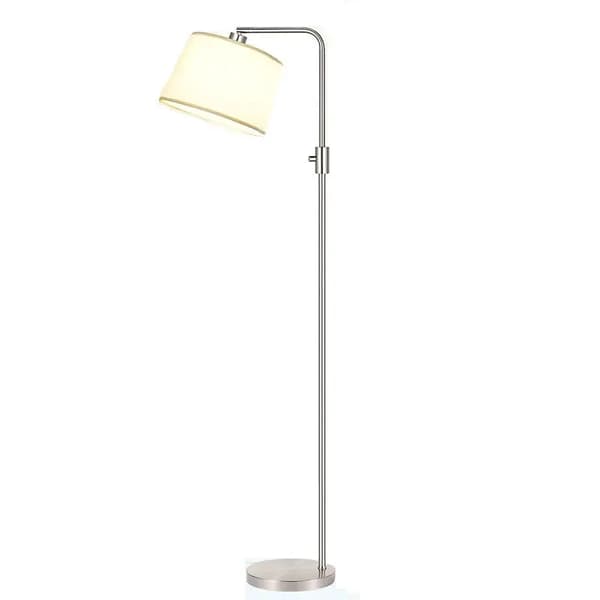 LED Dæmpbar Gulvlampe, Justerbart Hoved, 1000 Lumen,Nikkelfarve, LED PÆRE