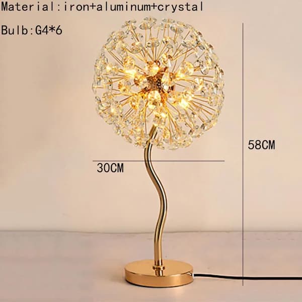 Dandelion LED Gulvlampe, Elegant Design, Varme/Hvidt Lysmuligheder,A, Hvidt lys