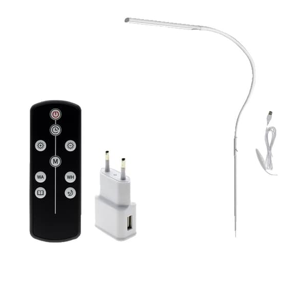 Skrivebordslampe, Flimmerfri, Øjenbeskyttelse, Gulvstående-Hvid