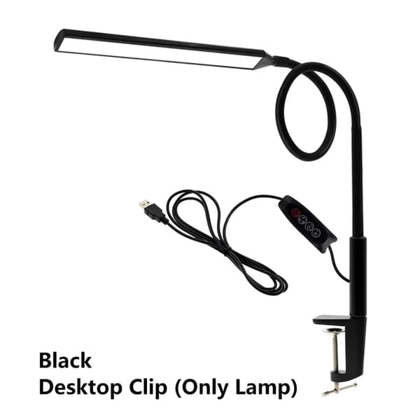 Skrivbordslampa, Flimmerfri, Ögonskydd, Endast lampa - Svart