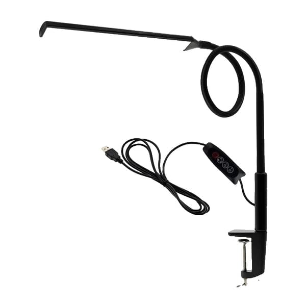 Skrivbordslampa, Flimmerfri, Ögonskydd, Endast lampa - Svart