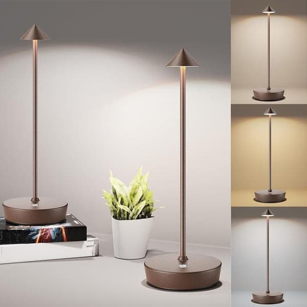 Bomclap 2-pack trådlösa bordslampor med touchsensor, dimbar LED, 3 färglägen, uppladdningsbar 2 st