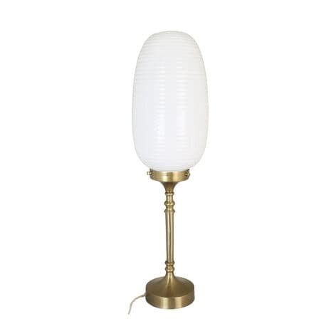 Bordslampa Evald Mässing/Opal Vit
