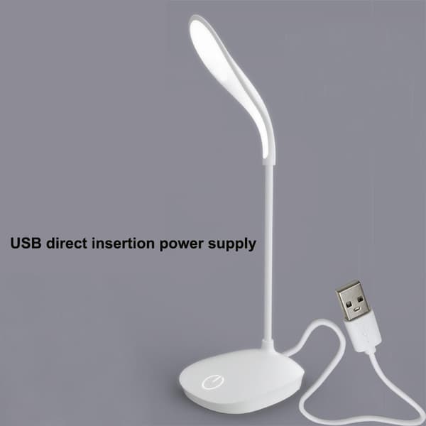 Bomclap LED-pöytälamppu USB-latausporti, Dimmable Eye-Care Reading Joustava hanhenkaula valo