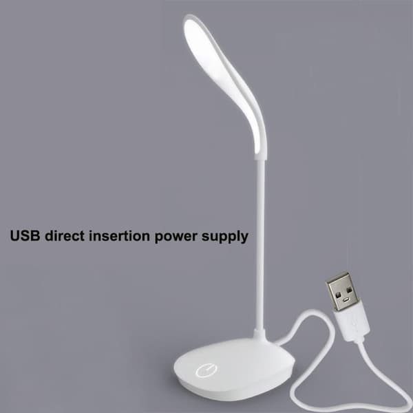 Bomclap LED-pöytälamppu USB-latausporti, Dimmable Eye-Care Reading Joustava hanhenkaula valo