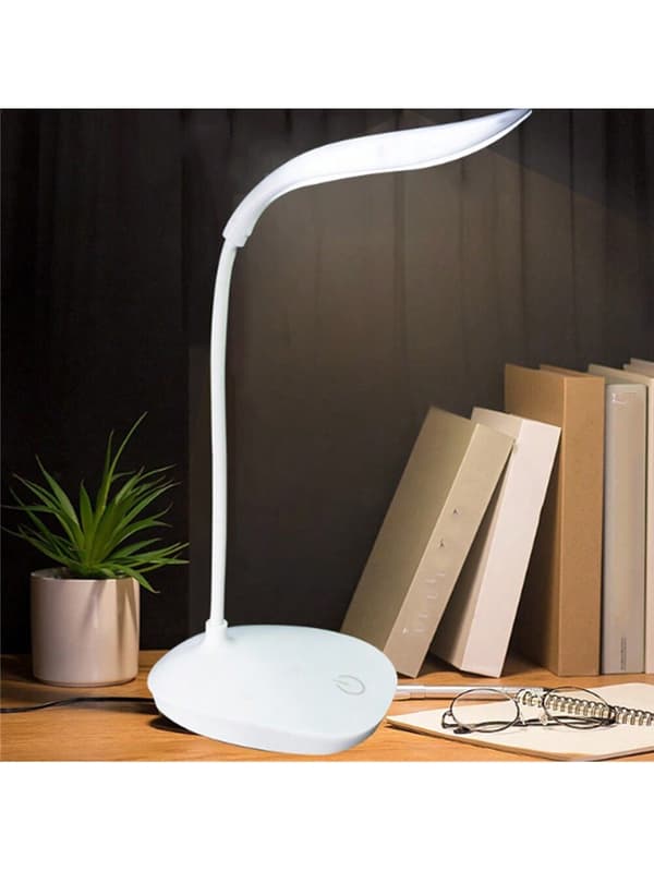 Bomclap LED-pöytälamppu USB-latausporti, Dimmable Eye-Care Reading Joustava hanhenkaula valo