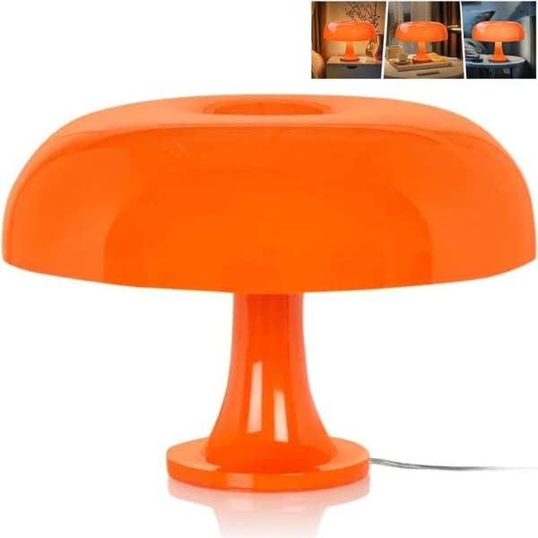OBOSOE Svampbordslampa LED USB, orange nattlampa med 3 färgtemperaturer, modern design Orange USB