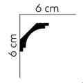 Miniatyrbild 2 av 4: Mardom taklist MD145 Polyforce 60 x 60 x 2000 mm vit takbelysning