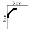 Miniatyrbild 2 av 3: Mardom taklist MD210 Polyforce 50 x 50 x 2000 mm vit indirect belysning taklist