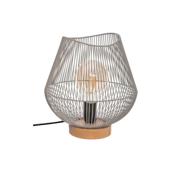 Bordslampa Atmosphera Jena Grå Metall 40 W (Ø 28 x 26 cm)