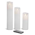 Miniatyrbild 3 av 11: LED-ljus - 3 st. - 15/20/25 cm - med 3D-låga - (flera färger)