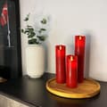 Miniatyrbild 9 av 11: LED-ljus - 3 st. - 15/20/25 cm - med 3D-låga - (flera färger)