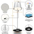 Miniatyrbillede 3 af 8: OBOSOE IP54 vandtæt bordlampe trådløs / LED lys / skrivebordslampe