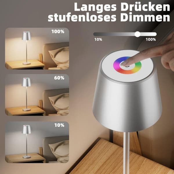 OBOSOE IP54 vandtæt bordlampe trådløs / LED lys / skrivebordslampe