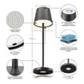 Miniatyrbillede 3 af 9: OBOSOE IP54 vandtæt bordlampe trådløs / LED lys / skrivebordslampe