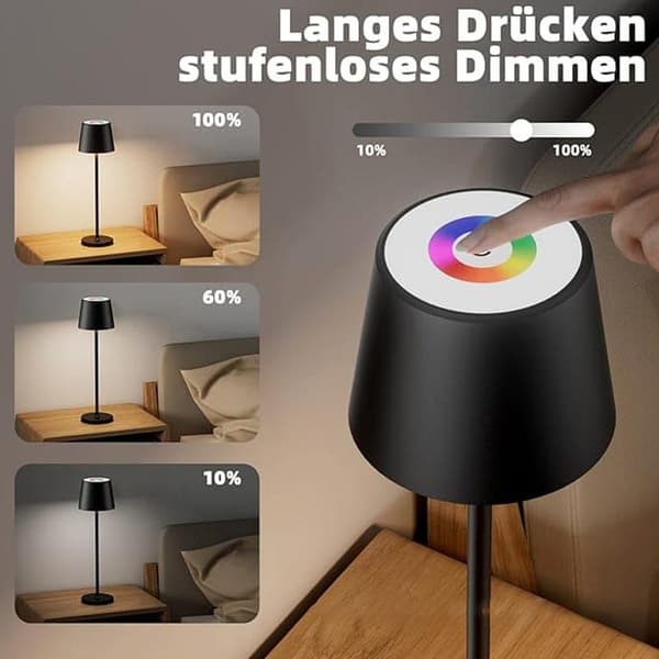 OBOSOE IP54 vandtæt bordlampe trådløs / LED lys / skrivebordslampe