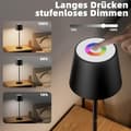 Miniatyrbillede 4 af 9: OBOSOE IP54 vandtæt bordlampe trådløs / LED lys / skrivebordslampe