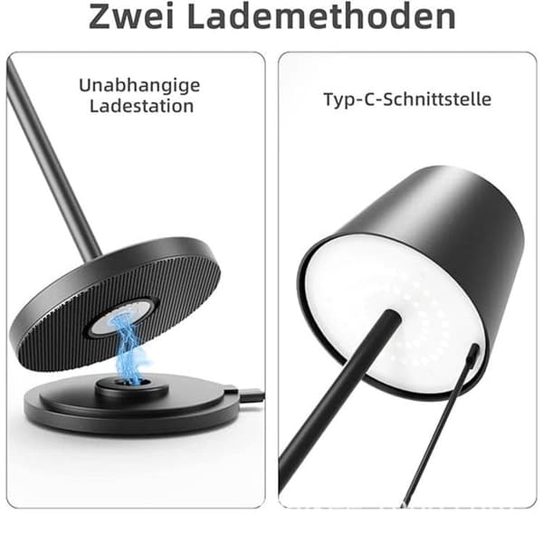 OBOSOE IP54 vandtæt bordlampe trådløs / LED lys / skrivebordslampe