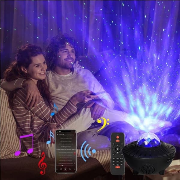 Stjärnhimmel - Galaxy LED-projektor Bluetooth inkl. fjärrkontroll