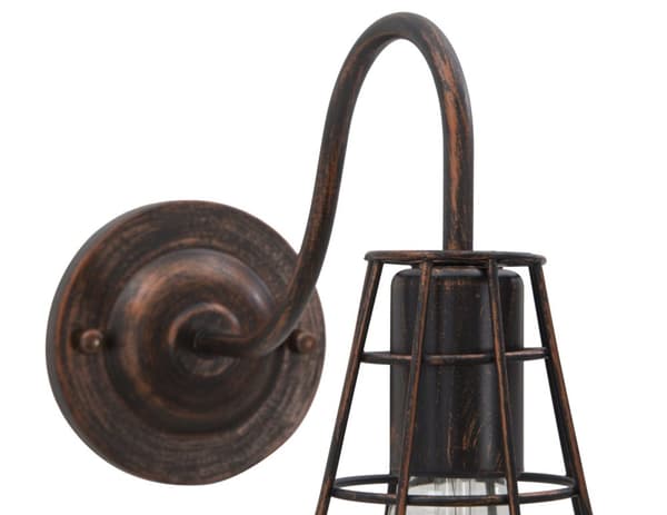 FURNLUX VÄGGLAMPA INDUSTRI SVART 34CM
