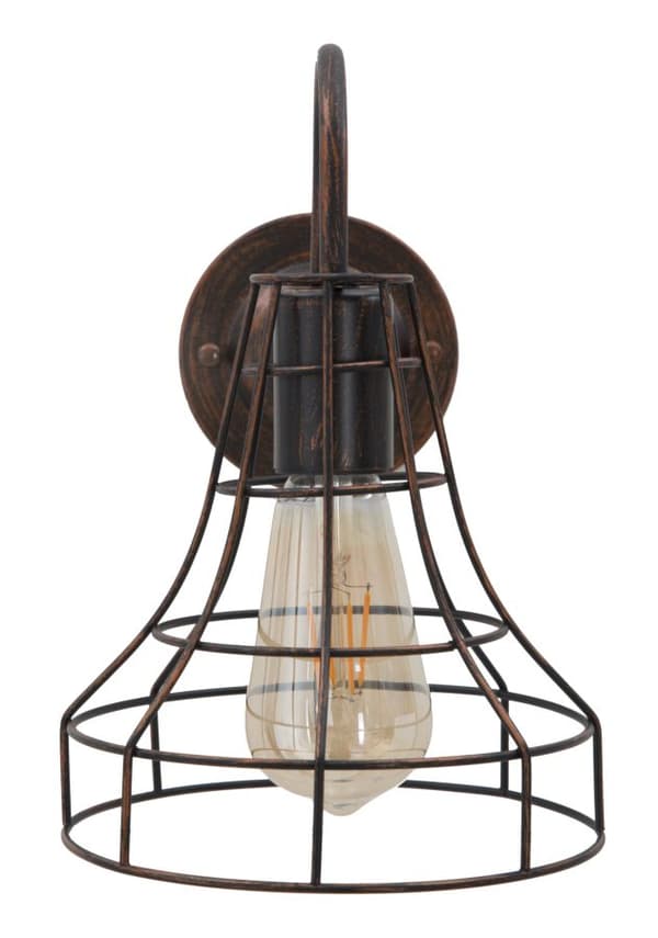 FURNLUX VÄGGLAMPA INDUSTRI SVART 34CM