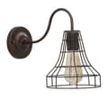 Miniatyrbild 1 av 8: FURNLUX VÄGGLAMPA INDUSTRI SVART 34CM