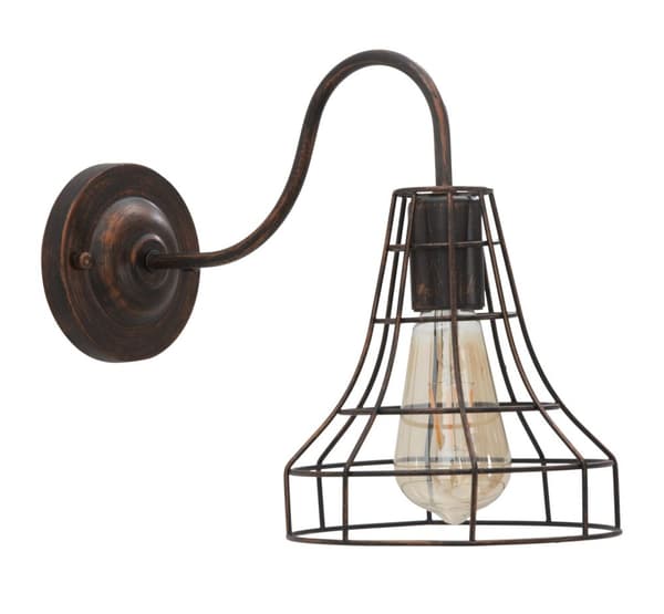 FURNLUX VÄGGLAMPA INDUSTRI SVART 34CM