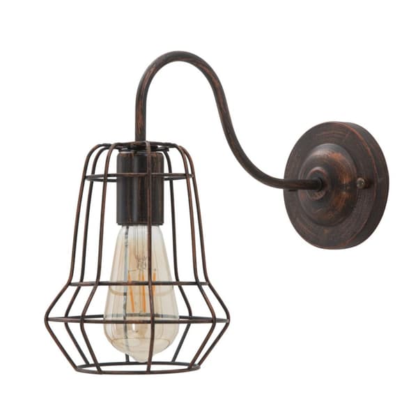 FURNLUX VÄGGLAMPA INDUSTRI SVART 33CM