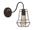 Miniatyrbild 1 av 8: FURNLUX VÄGGLAMPA INDUSTRI SVART 33CM
