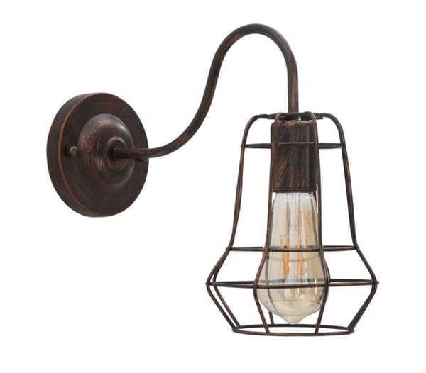 FURNLUX VÄGGLAMPA INDUSTRI SVART 33CM