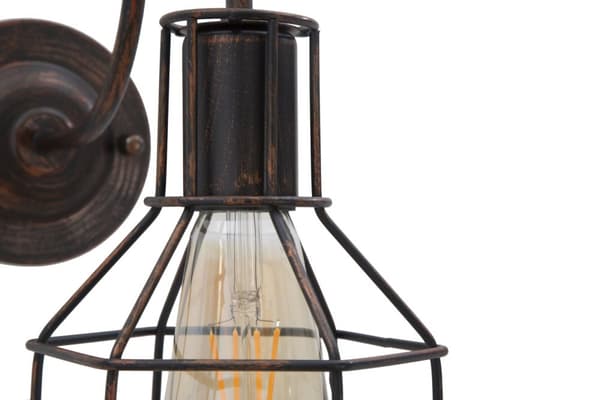 FURNLUX VÄGGLAMPA INDUSTRI SVART 32CM