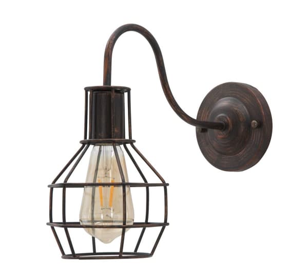 FURNLUX VÄGGLAMPA INDUSTRI SVART 32CM