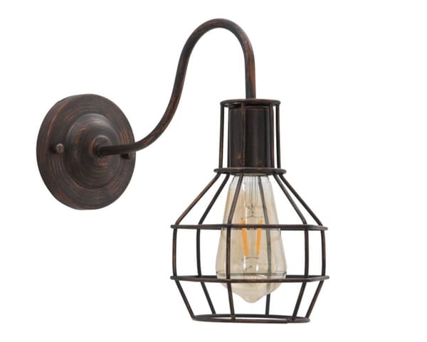 FURNLUX VÄGGLAMPA INDUSTRI SVART 32CM