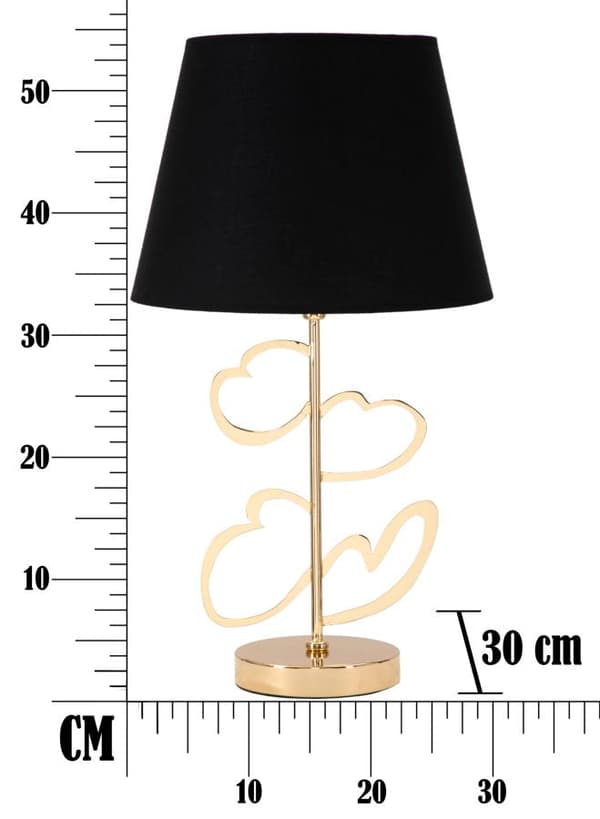 FURNLUX BORDSLAMPA HJÄRTA SVART 30CM