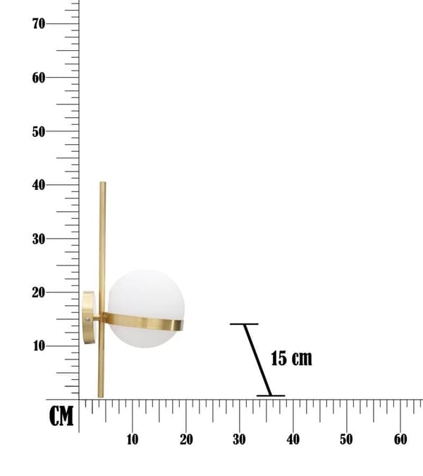 FURNLUX VÄGGLAMPA CIRCLY GULD 15CM