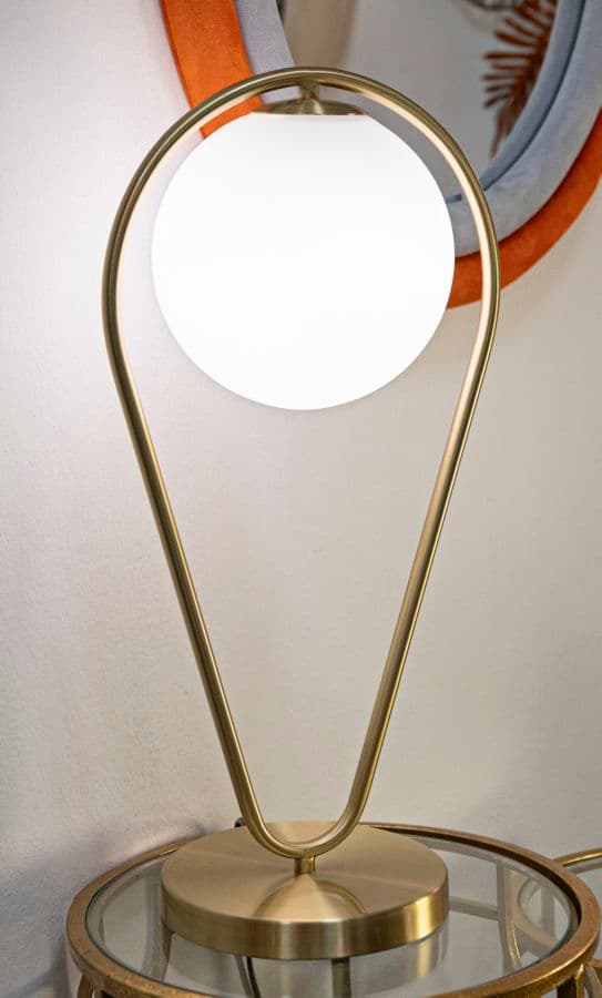FURNLUX BORDSLAMPA DROPPE GULD 25CM