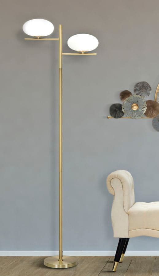FURNLUX GOLVLAMPA GLAMORÖS GULD 51CM