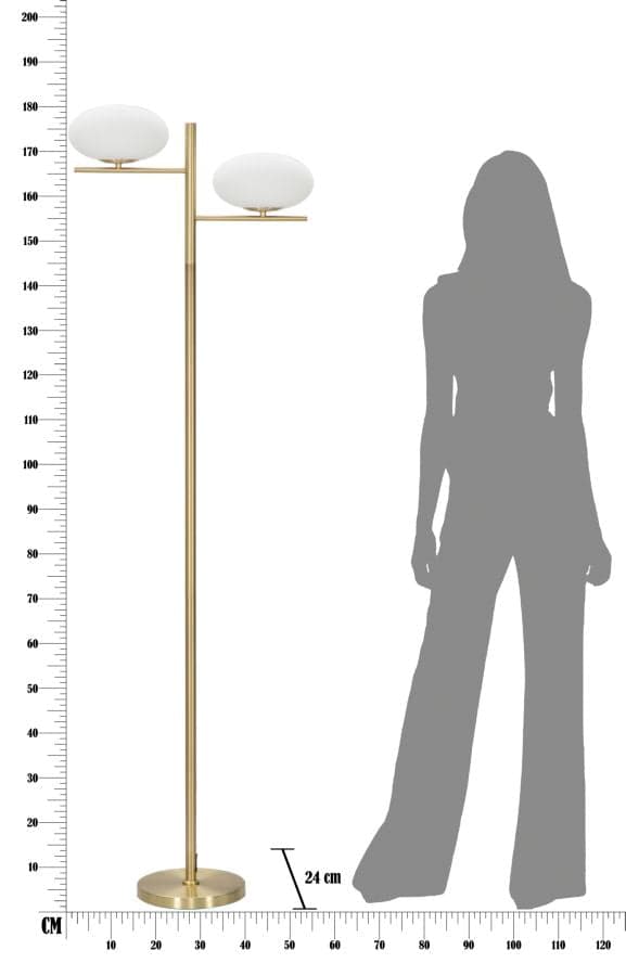 FURNLUX GOLVLAMPA GLAMORÖS GULD 51CM