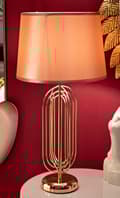Miniatyrbild 5 av 8: FURNLUX BORDSLAMPA KRISTA GULD 28CM