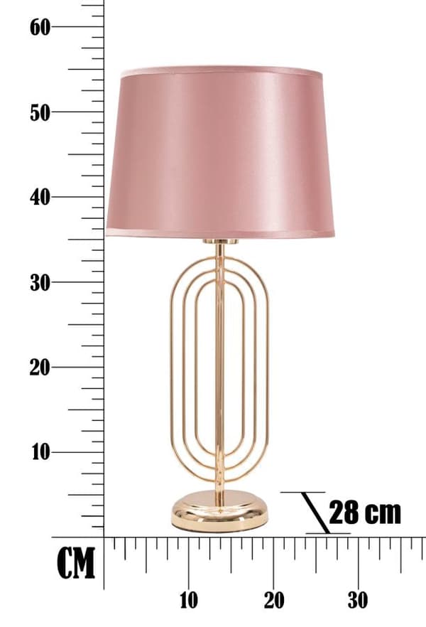 FURNLUX BORDSLAMPA KRISTA GULD 28CM