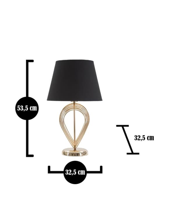FURNLUX BORDSLAMPA MAXT GULD 33CM