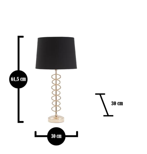 FURNLUX BORDSLAMPA X GULD 30CM