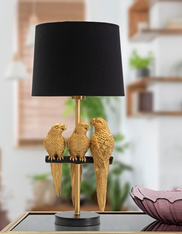 FURNLUX BORDSLAMPA PAPEGOJA SVART 30CM