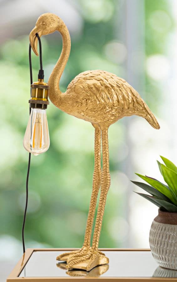 FURNLUX BORDSLAMPA FLAMINGO GULD 37CM