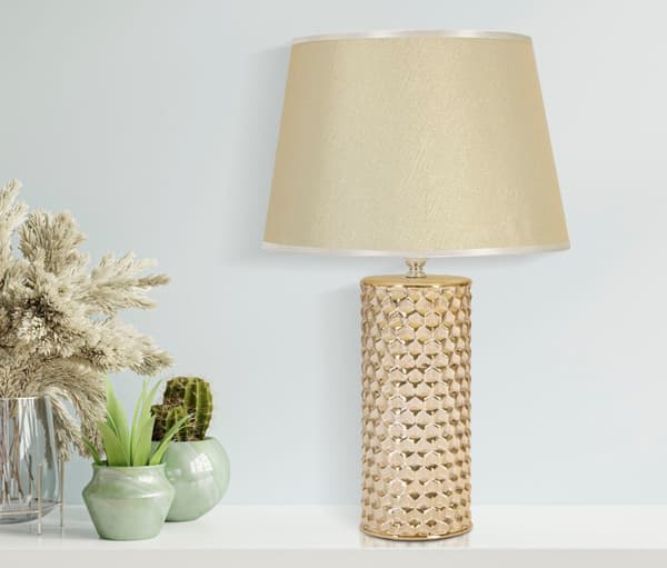 FURNLUX BORDSLAMPA GLAMORÖS VIT 30CM