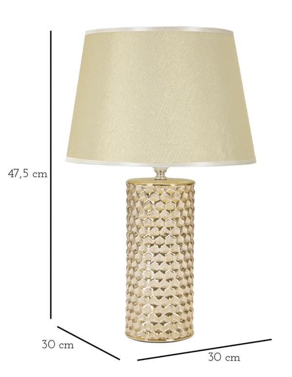FURNLUX BORDSLAMPA GLAMORÖS VIT 30CM