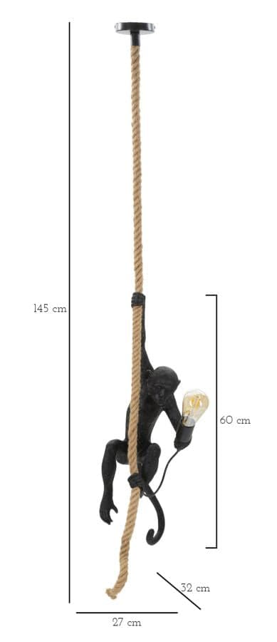 FURNLUX TAKLAMPA APA SVART 27CM